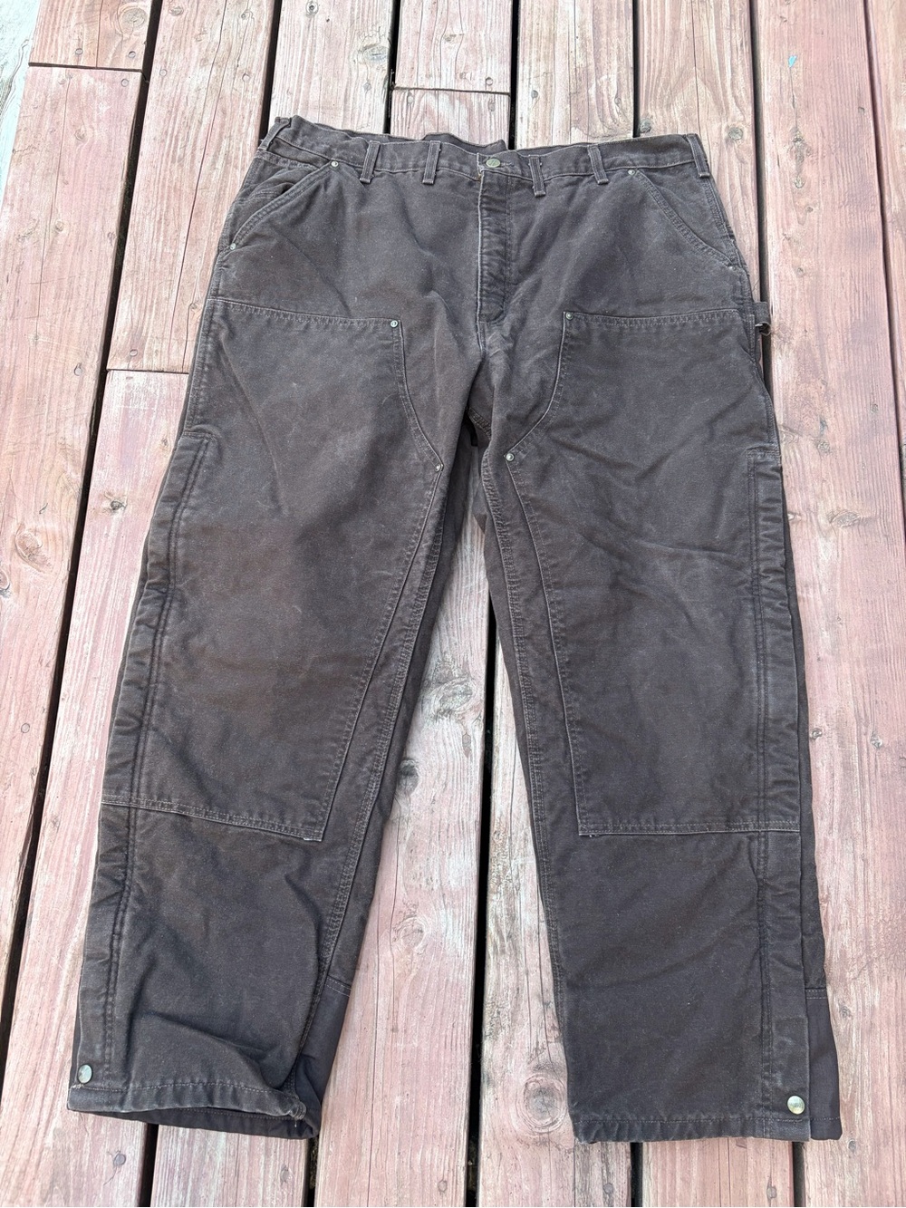 Carhartt Men's Dark Brown Corduroy Work Pants